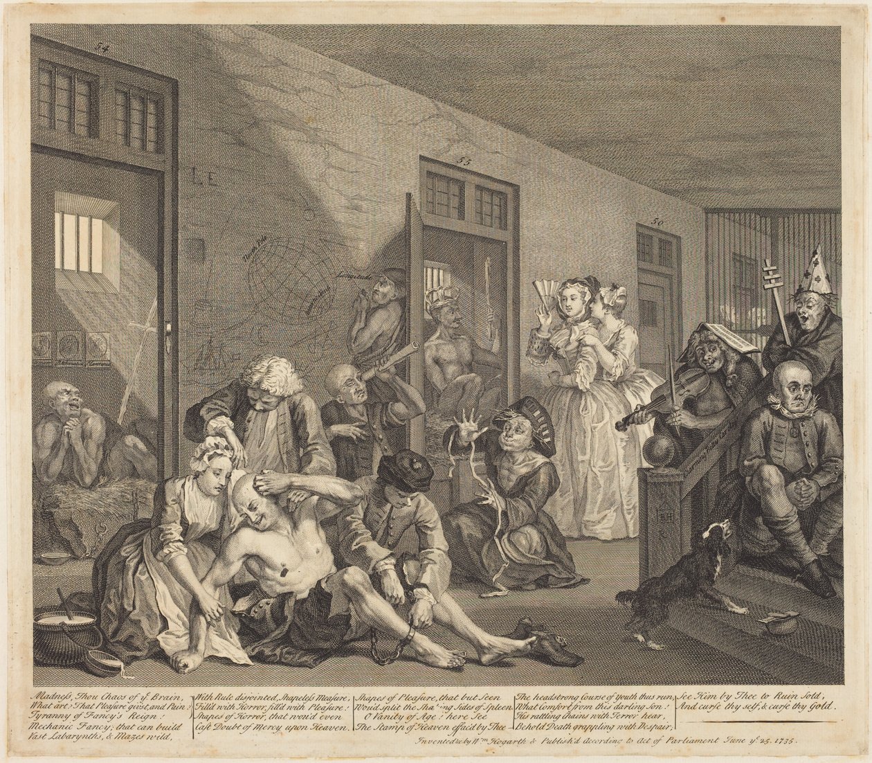 Der Lebensweg eines Wüstlings: Tafel 8 von William Hogarth