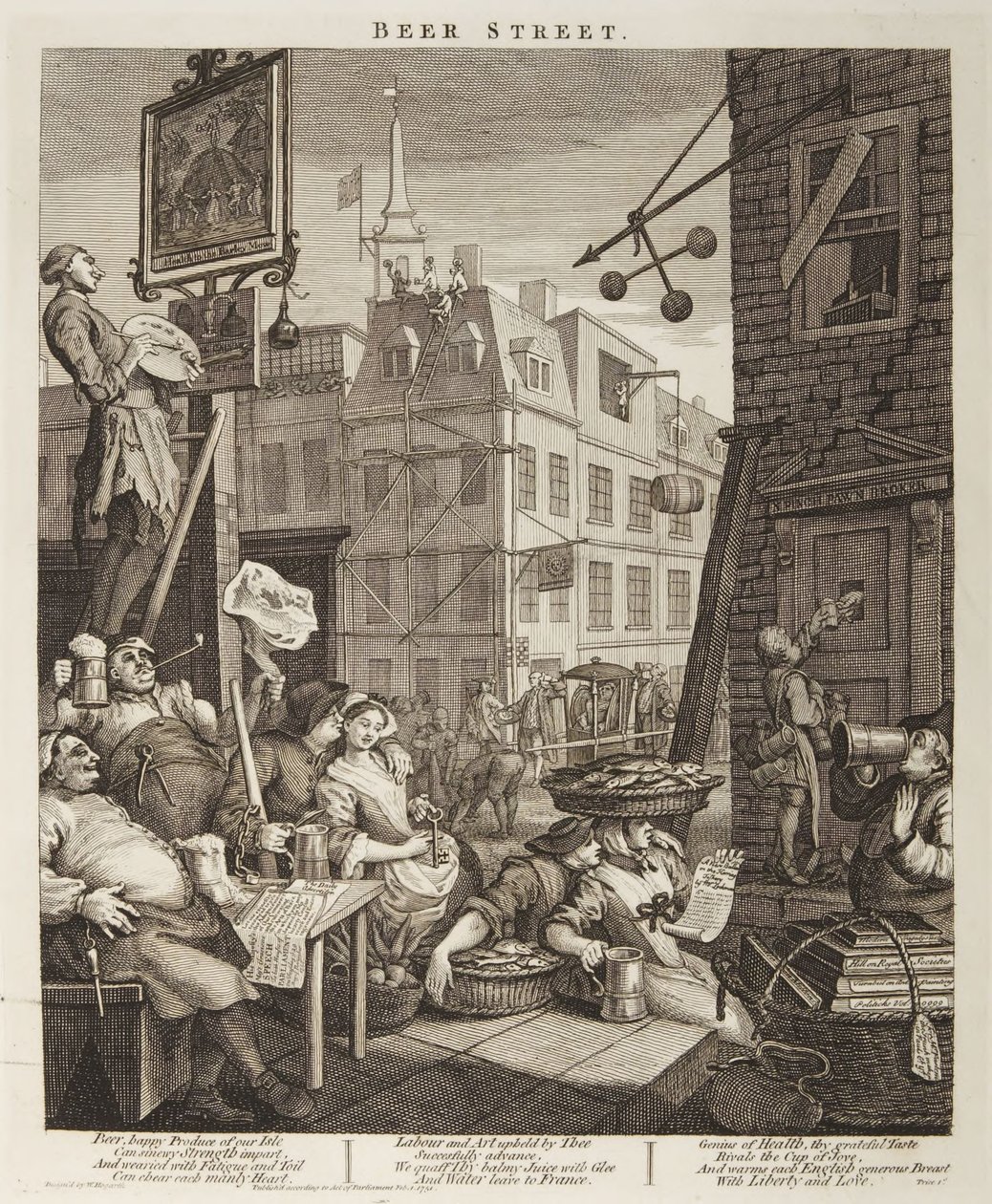 Bierstraße von William Hogarth