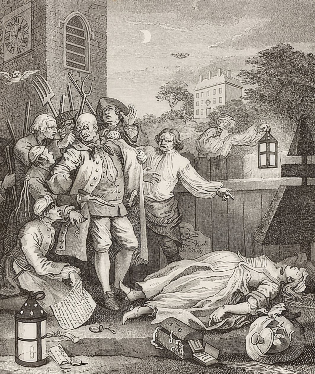 Vollendete Grausamkeit. Aus: Die vier Stufen der Grausamkeit von William Hogarth