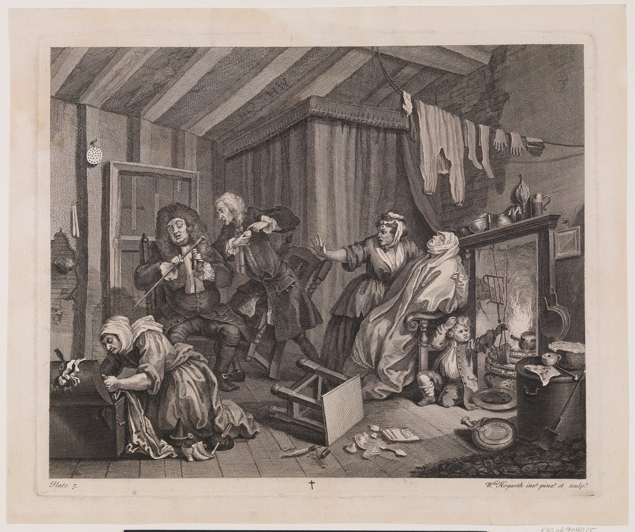 Der Lebensweg einer Dirne, Platte 5 von William Hogarth