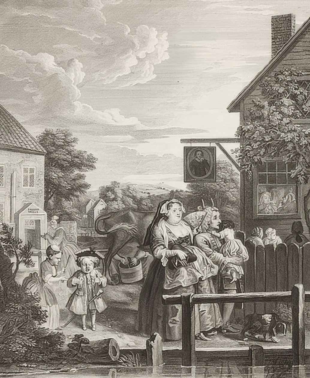 Abend. Aus: Die vier Tageszeiten von William Hogarth