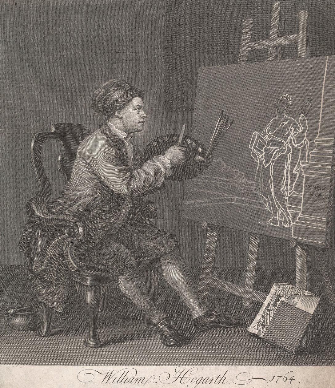 Hogarth malt die komische Muse von William Hogarth
