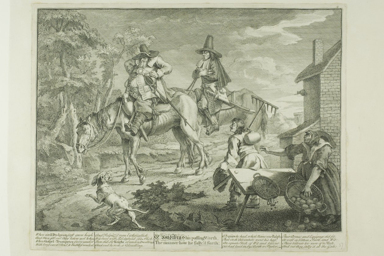 Hudibras Sallying Forth, Platte zwei aus Hudibras von William Hogarth