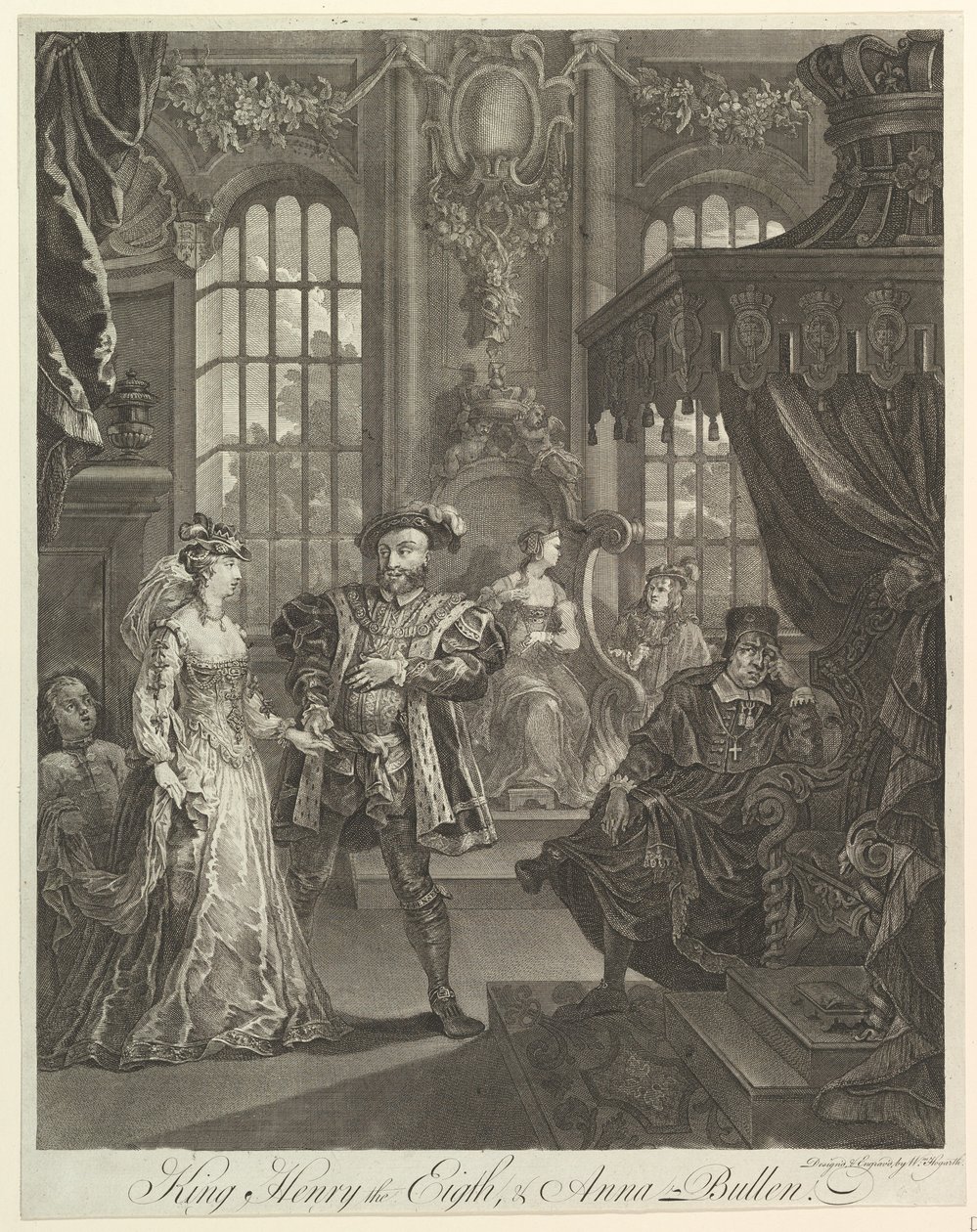 König Heinrich der Achte und Anna Bullen von William Hogarth