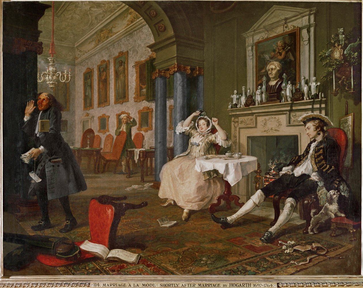 Marriage A-la-Mode: 2. Das Tête-à-Tête von William Hogarth