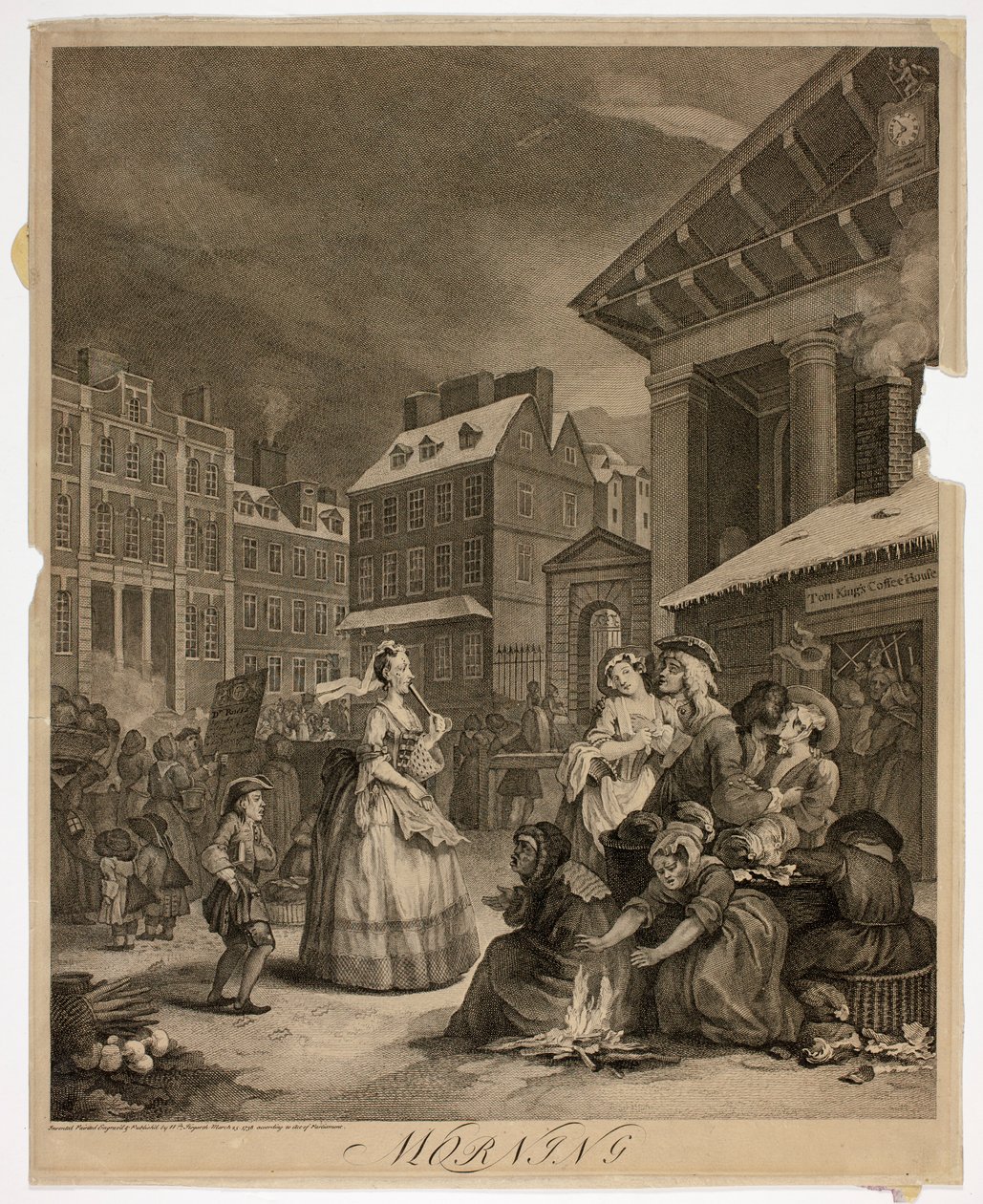Morgen, Platte eins aus Die vier Tageszeiten von William Hogarth