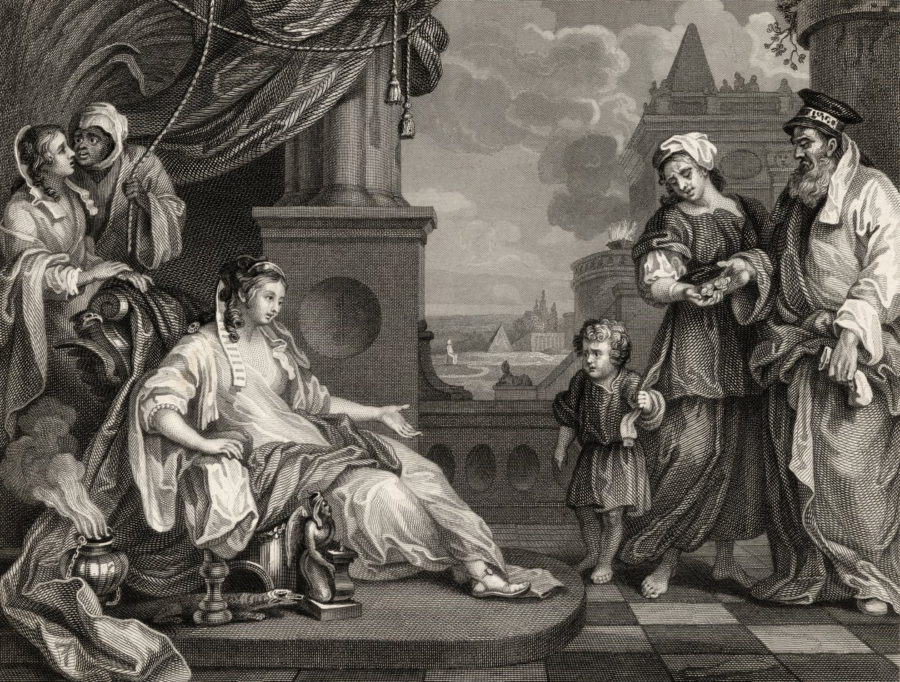 Moses vor der Tochter des Pharao, aus 