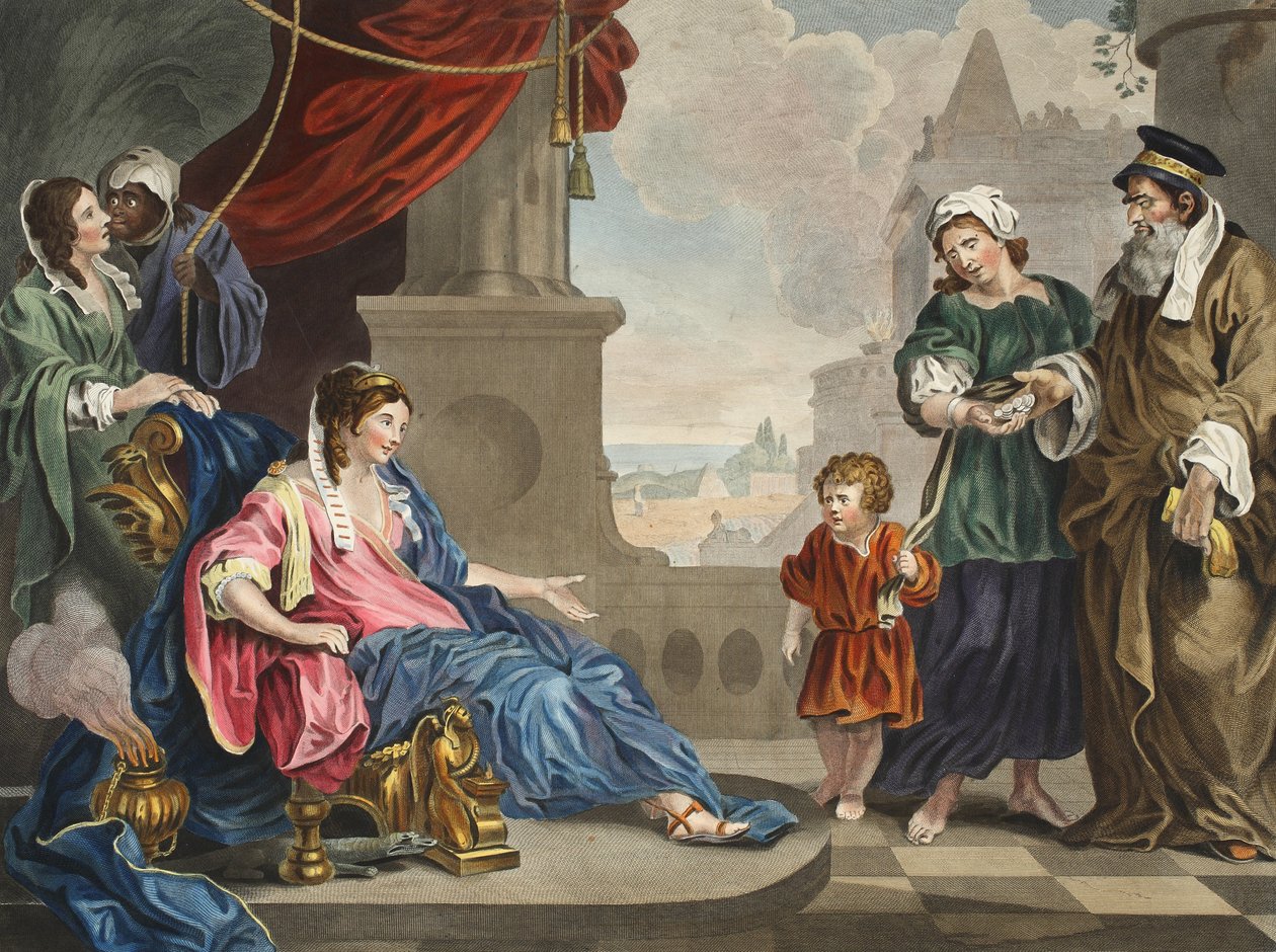 Moses wird zur Tochter des Pharao gebracht, Illustration aus 