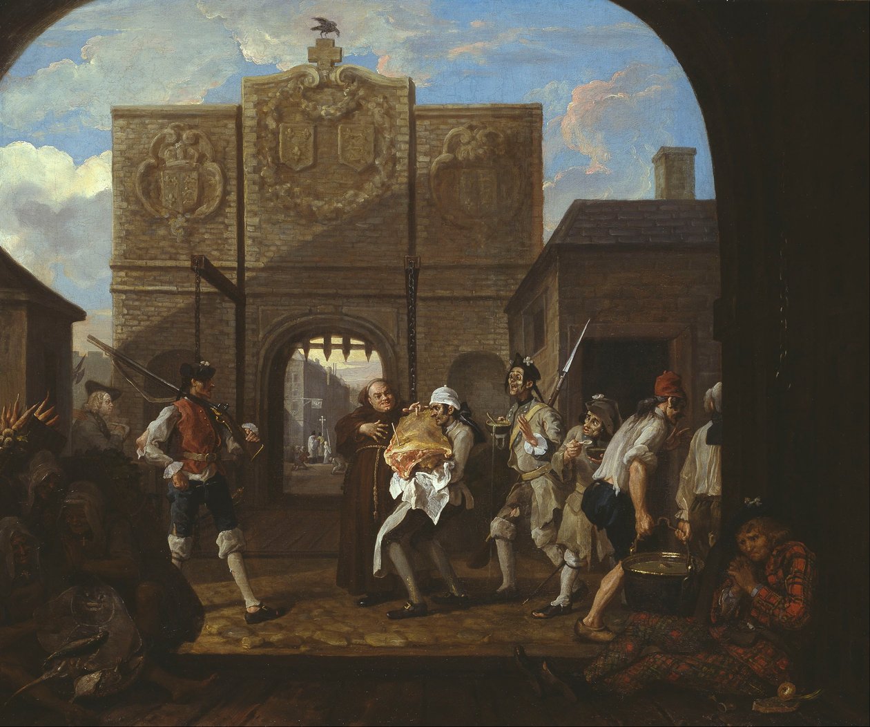 O, das Roastbeef des alten England („Das Tor von Calais“ ) von William Hogarth