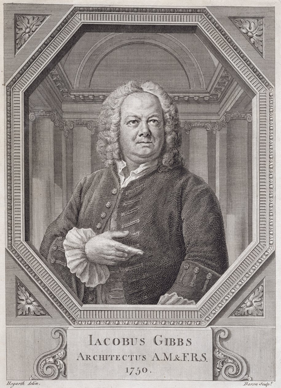 Porträt von James Gibbs (1682-1754) aus 