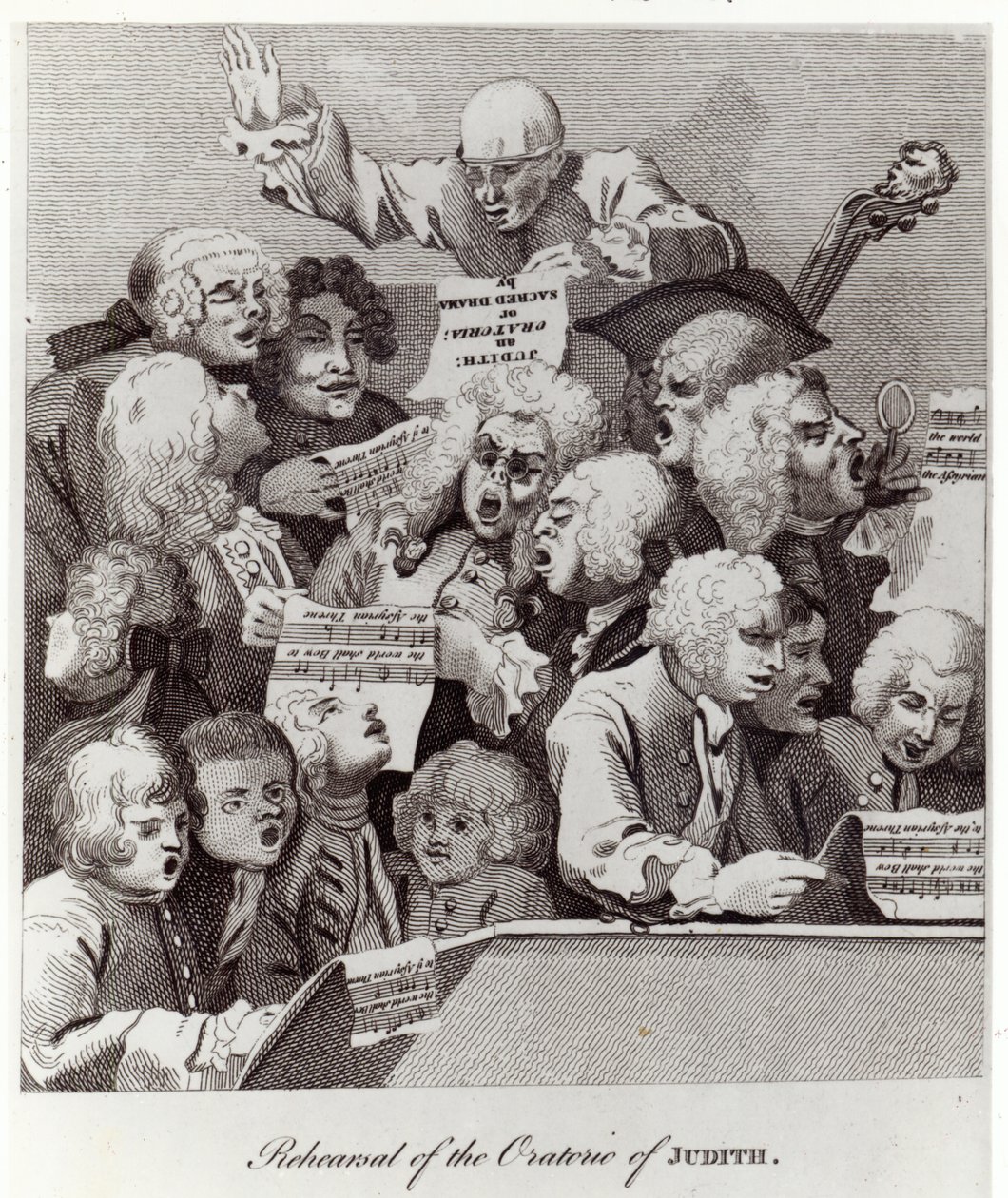Probe des Oratoriums von Judith, 1734 von William Hogarth