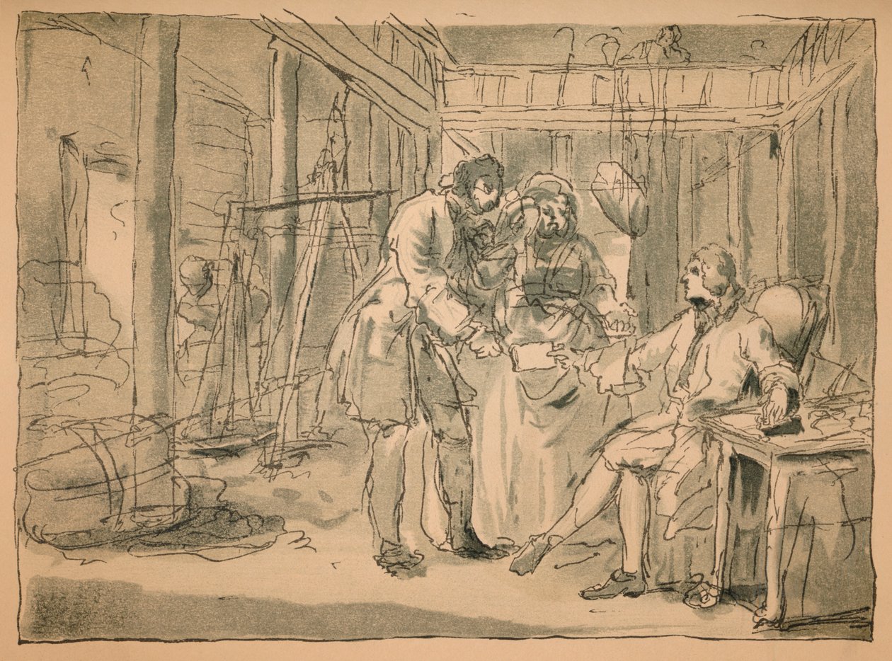 Abgelehnter Entwurf für Industrie und Müßiggang, 1747 von William Hogarth