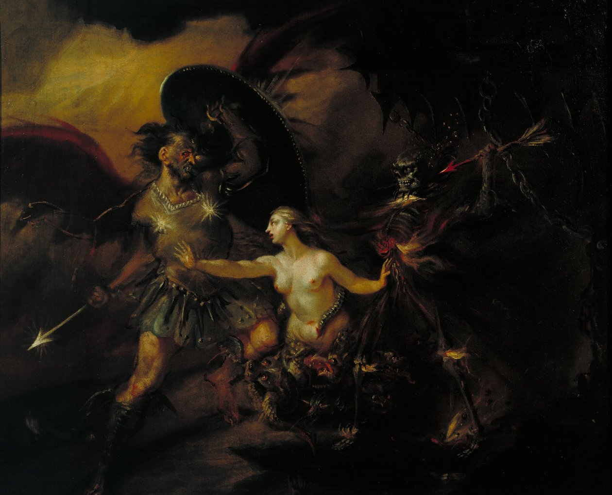 Satan, Sünde und Tod (Eine Szene aus Miltons `Verlorenes Paradies
