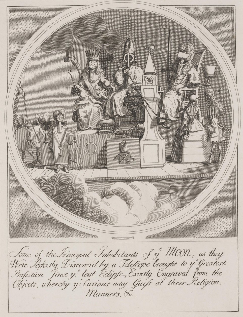 Einige der Hauptbewohner des Mondes: Königshaus, Episkopat und Gesetz von William Hogarth