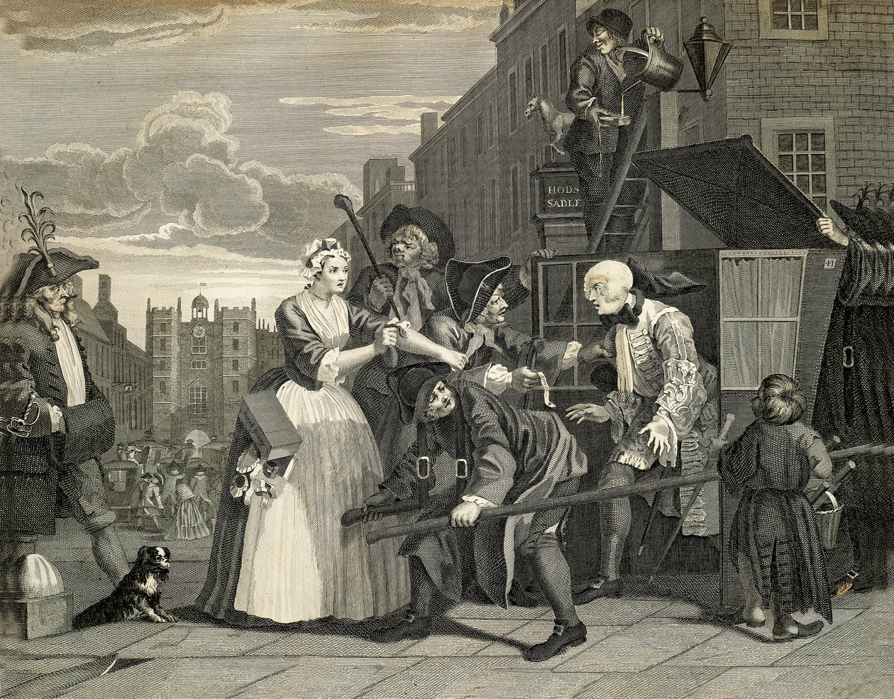 Straßenszenen in London von William Hogarth