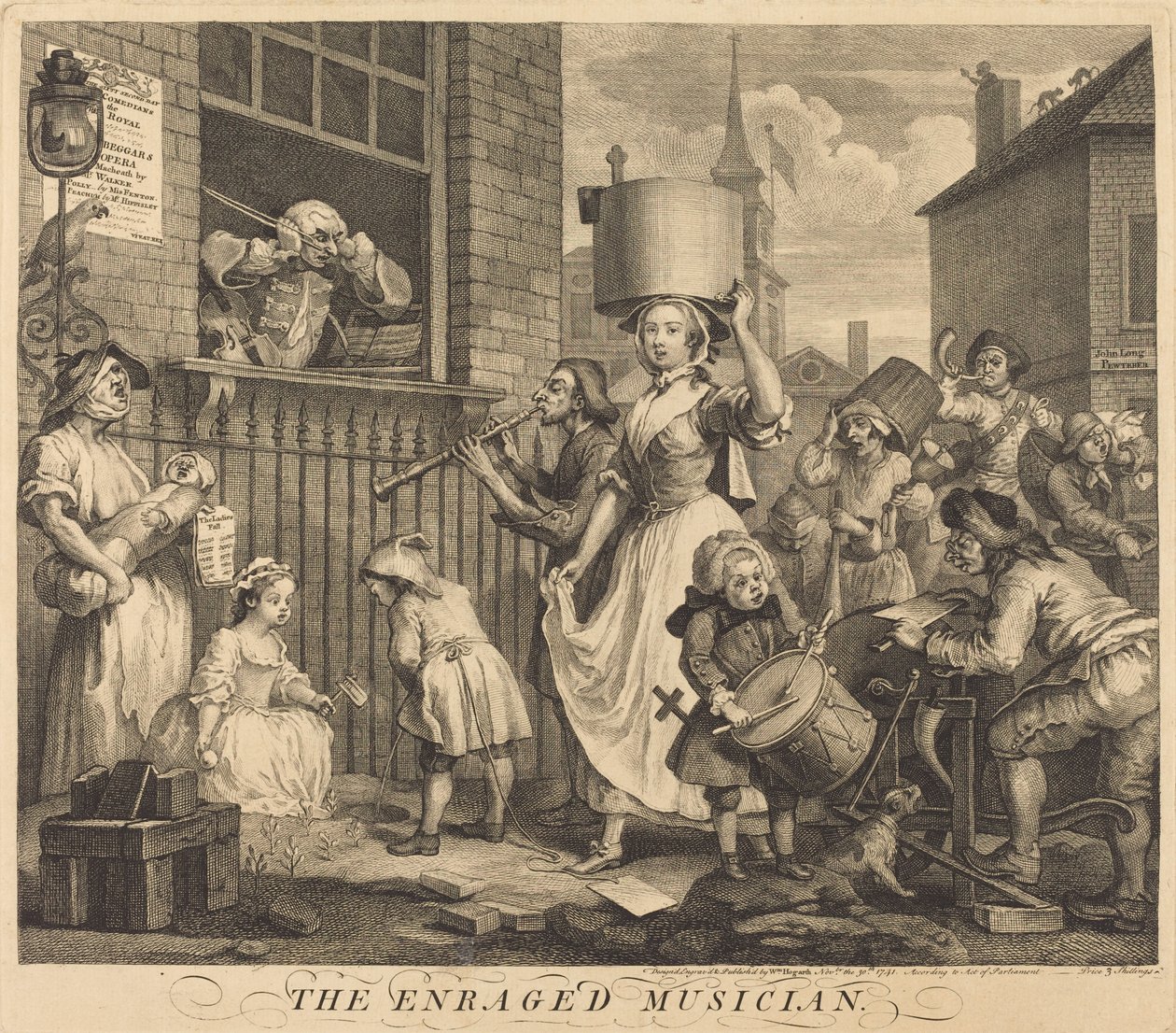 Der wütende Musiker von William Hogarth