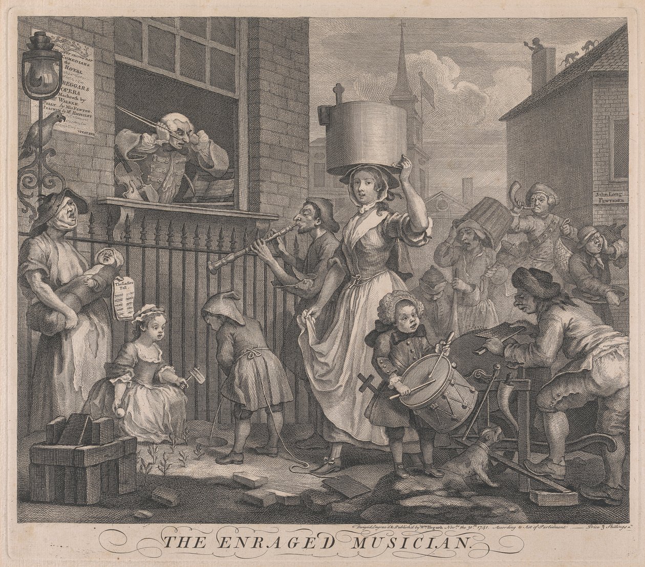 Der wütende Musiker von William Hogarth