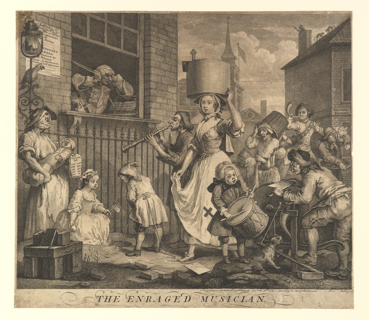 Der wütende Musiker, 30. November 1741 von William Hogarth