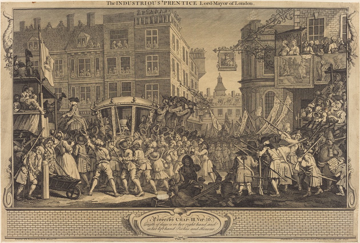Der fleißige Lehrling, Lord-Mayor von London von William Hogarth