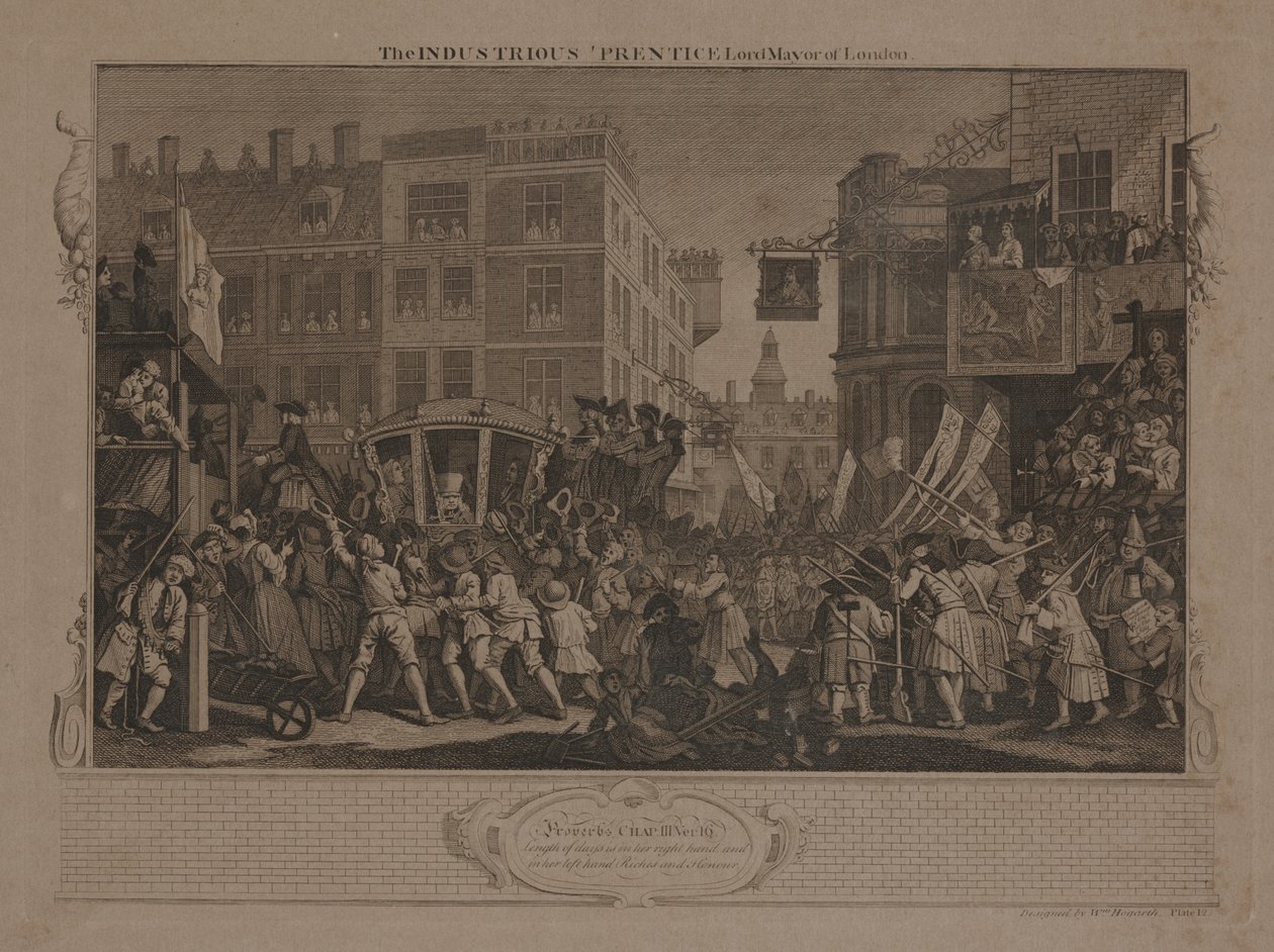 Der fleißige Lehrling, Lord Mayor von London von William Hogarth
