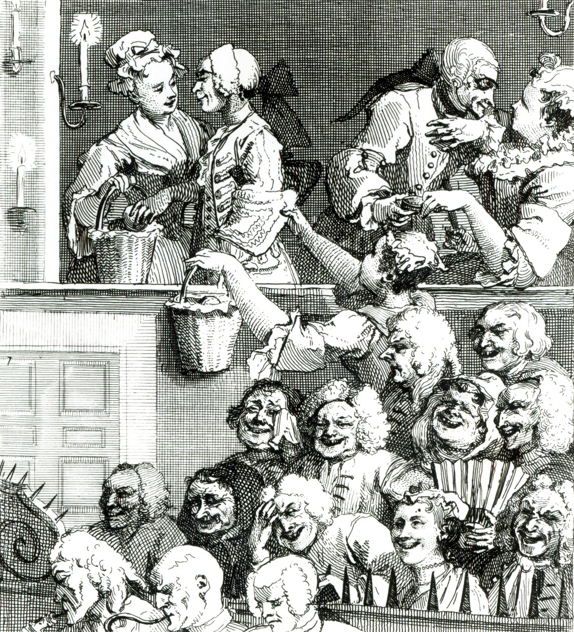 Das lachende Publikum, 1733 von William Hogarth