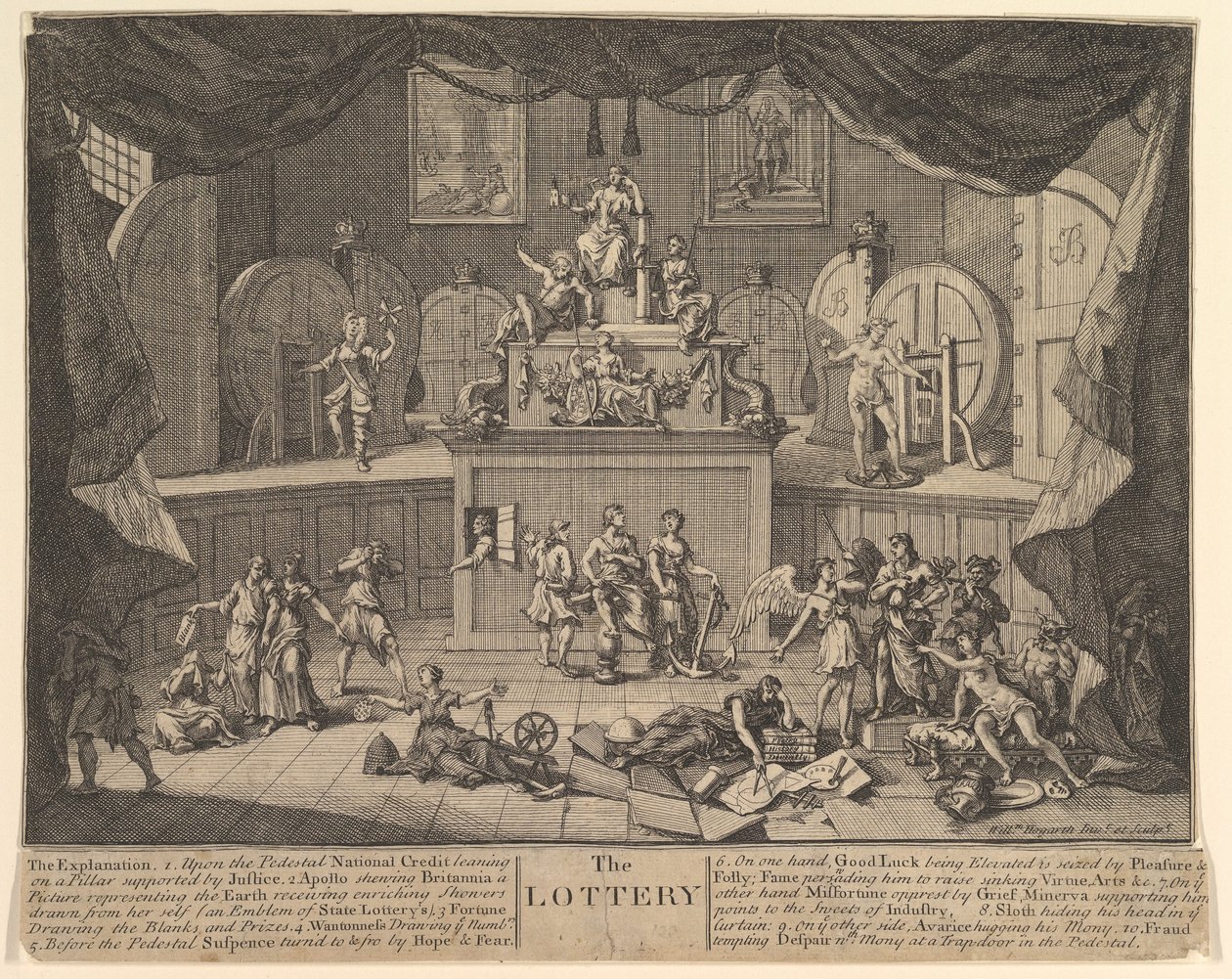Die Lotterie, nach 1724 von William Hogarth