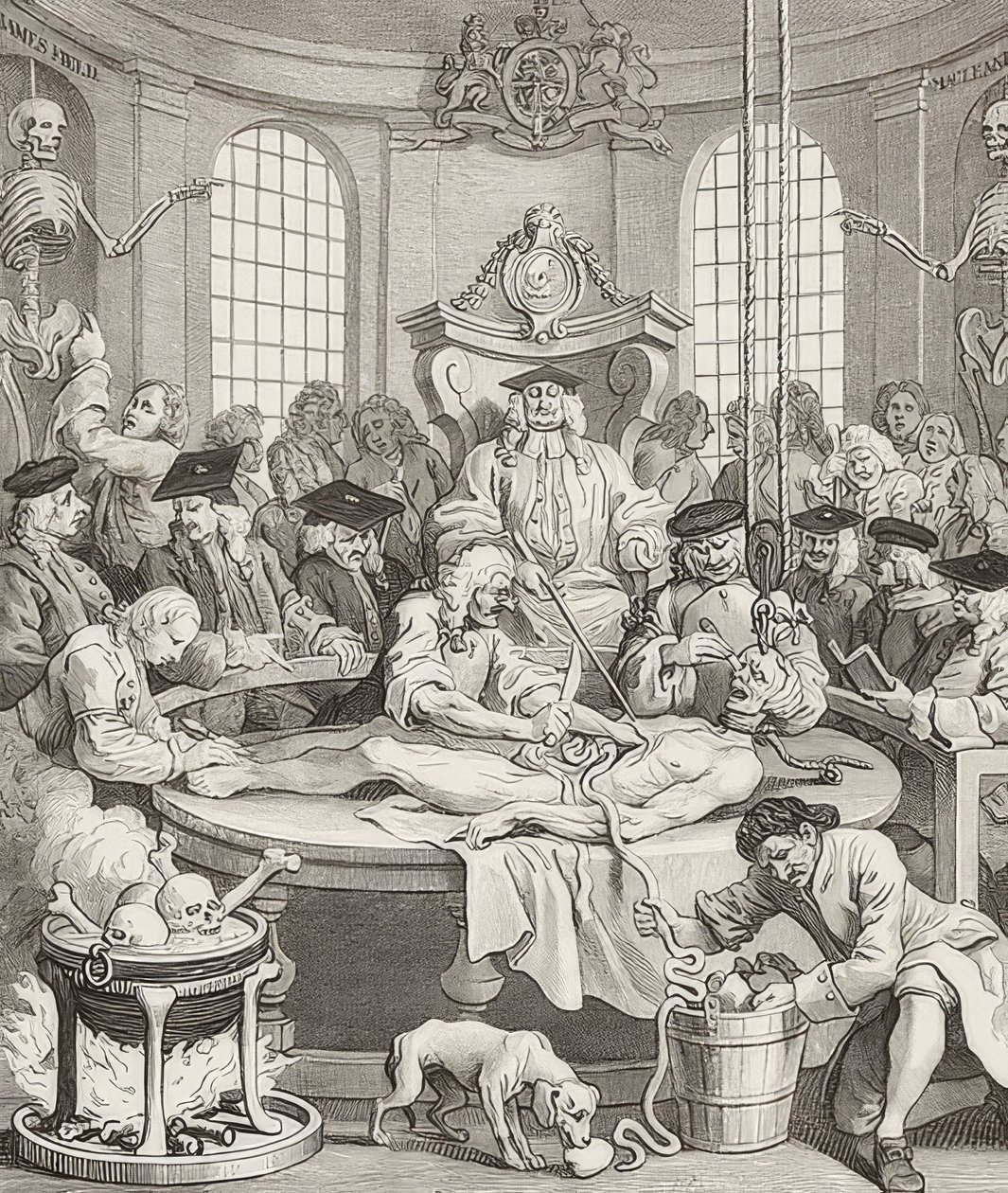 Der Lohn der Grausamkeit. Aus: Die vier Stufen der Grausamkeit von William Hogarth