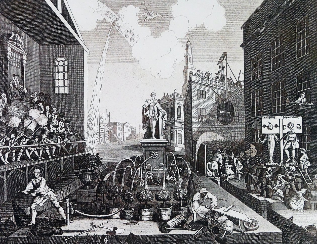 Die Zeiten. Tafel II 1762, von William Hogarth von William Hogarth