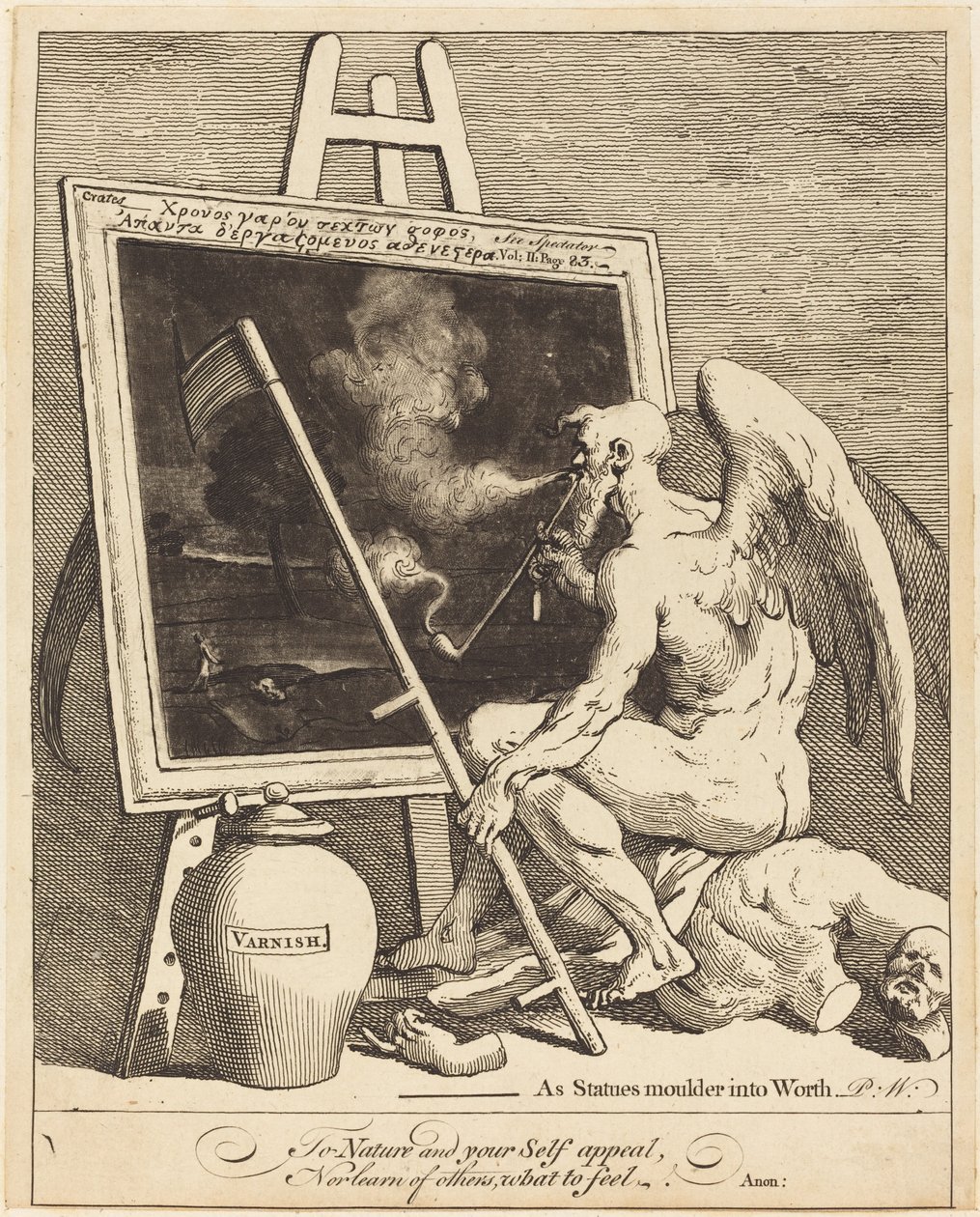 Die Zeit raucht ein Bild von William Hogarth