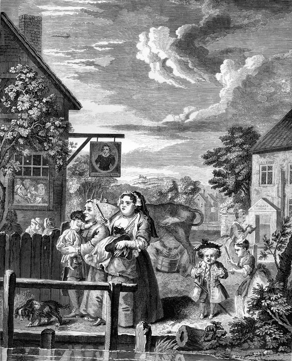 Tageszeiten - Abend von William Hogarth von William Hogarth