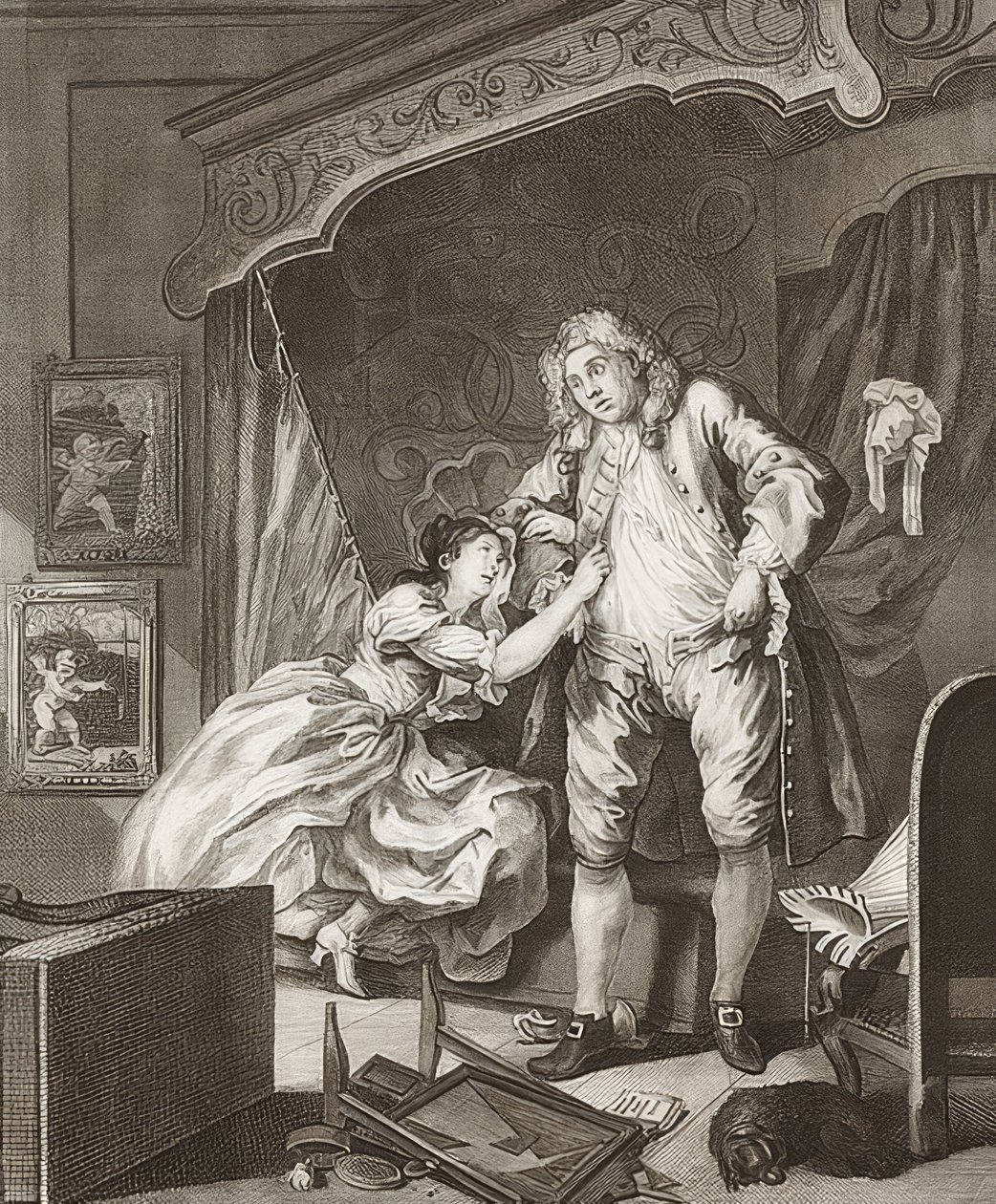 Zweiteilige Folge: Vorher und Nachher. Blatt 2: Nachher von William Hogarth
