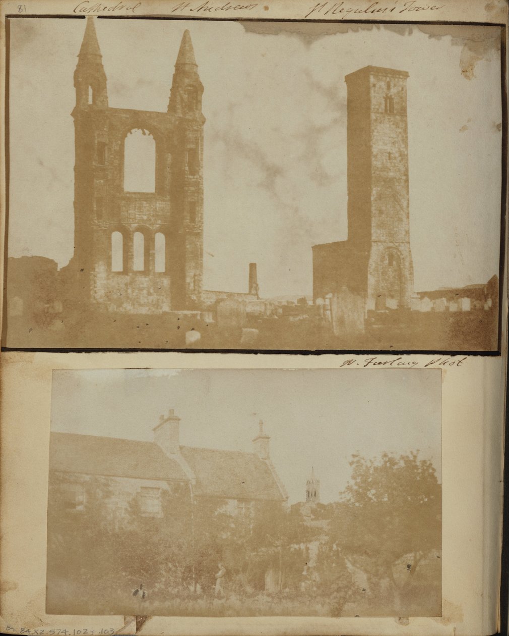 St. Regulus Turm und der Ostgiebel der St. Andrews Kathedrale von ...