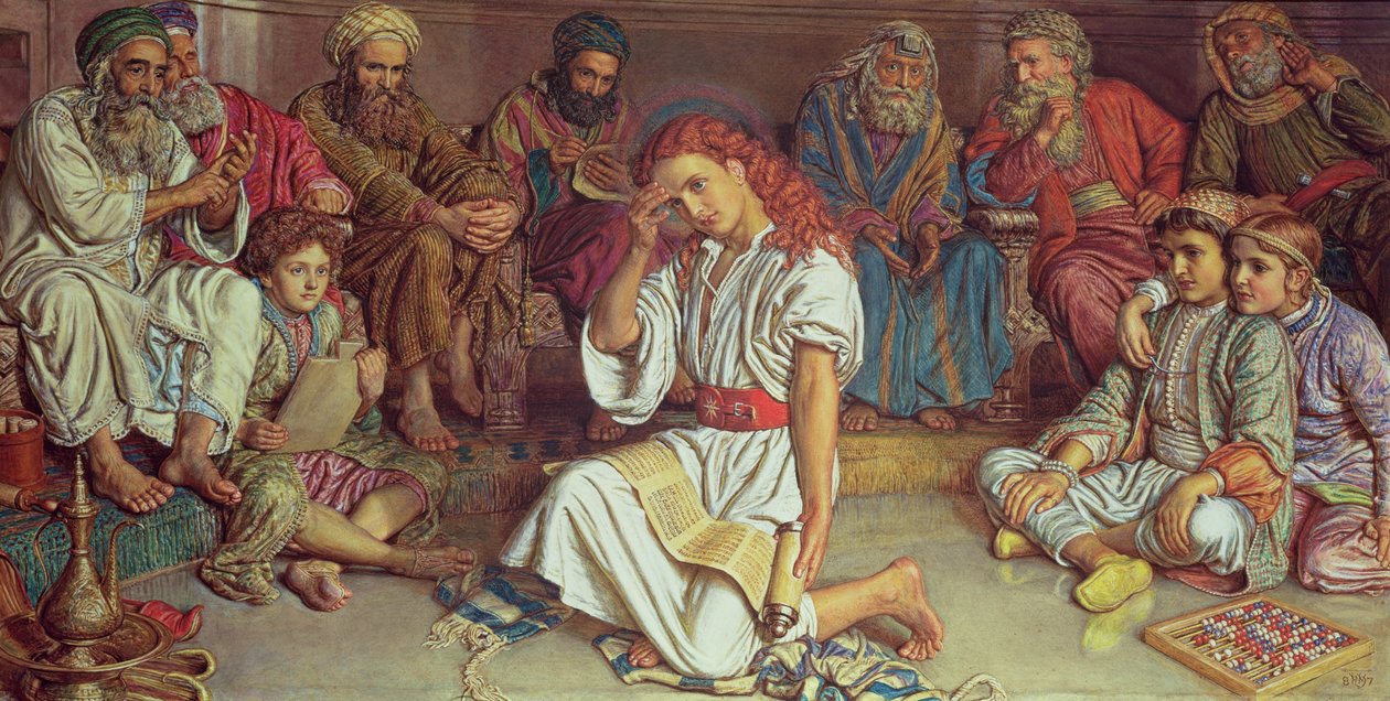 Christus unter den Doktoren, 1887 (Gouache) von William Holman Hunt