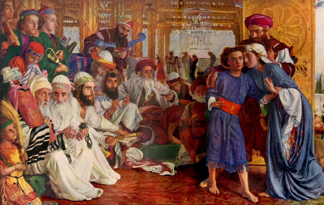 Das Finden des Erlösers im Tempel (beschnitten), 1854-1855, 1936 von William Holman Hunt