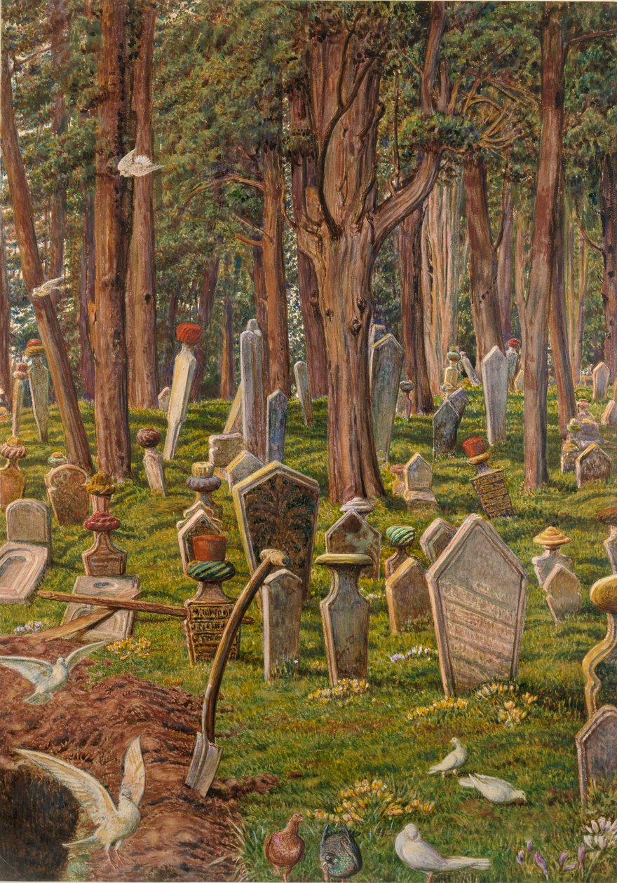 Die schlafende Stadt: der Friedhof von Pera, Konstantinopel von William Holman Hunt