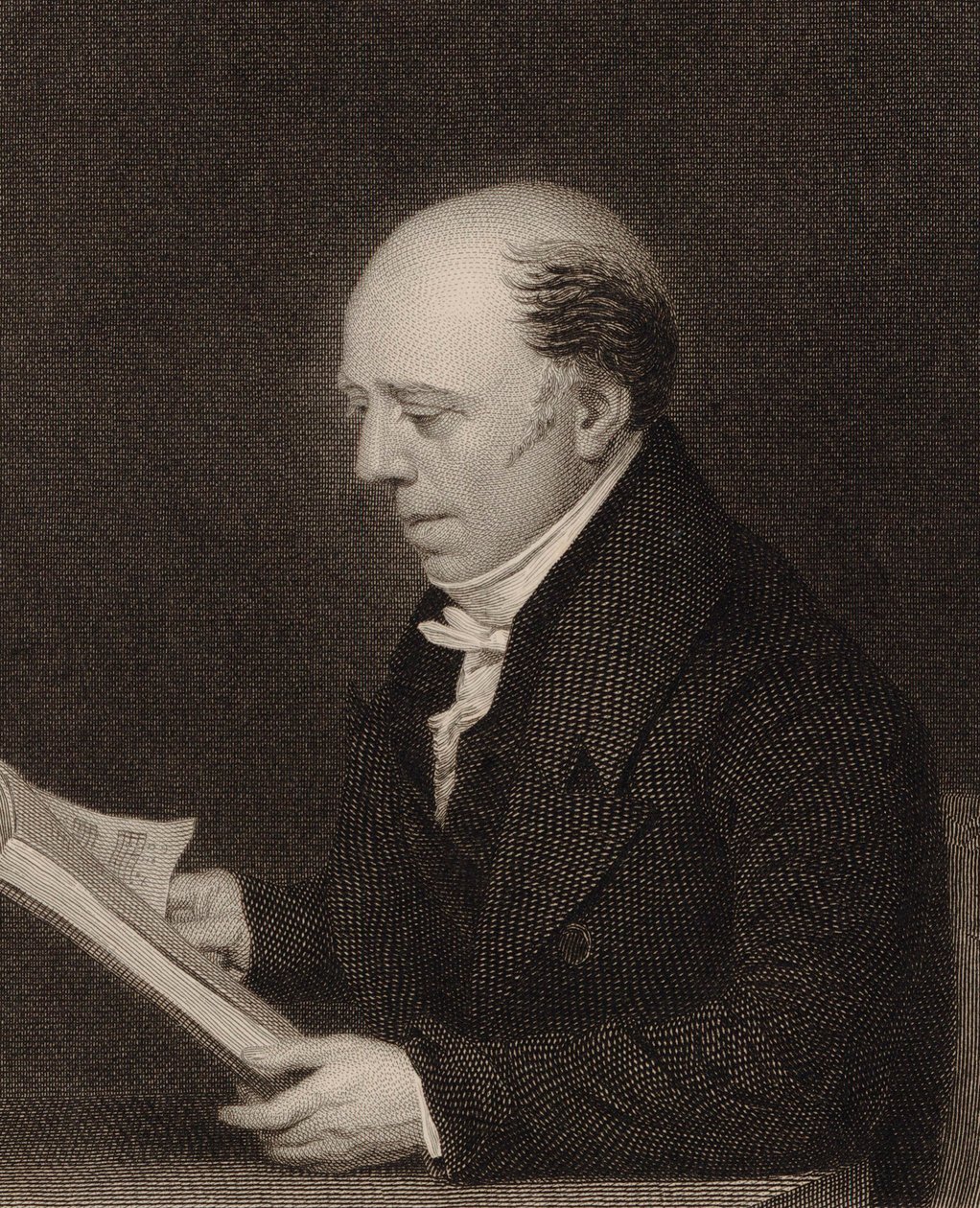 Porträt von Vincent Novello 1781-1861, 1830 von William Humphrys