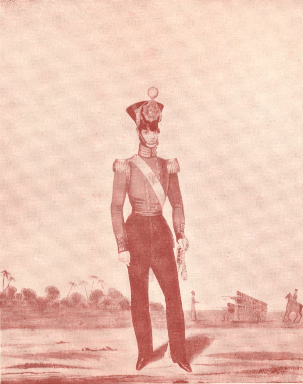 Offiziere der Madras-Armee-Infanterie in der Linie, ca. 1837-1843, 1909 von William Hunsley
