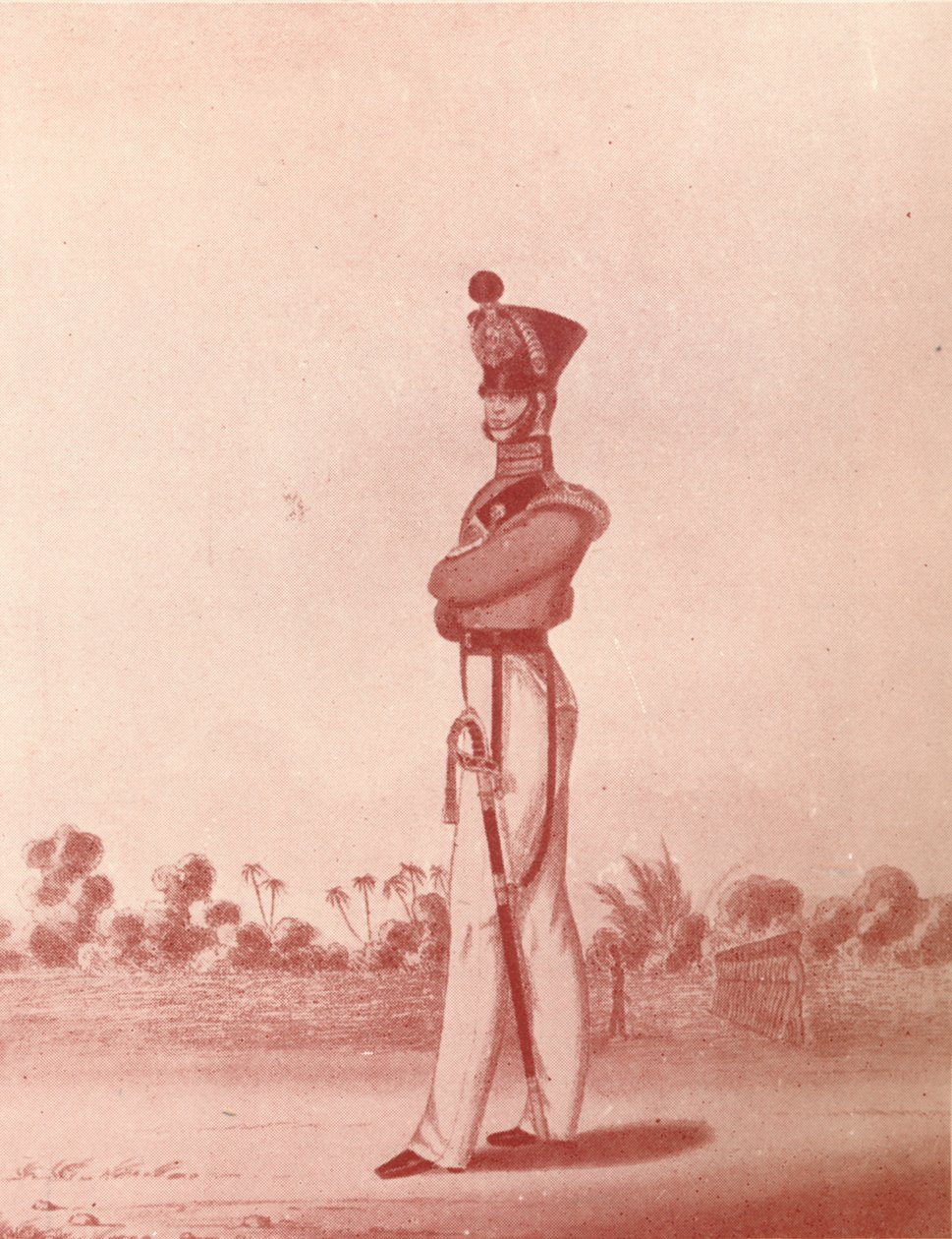 Offiziere der Madras-Armee-Leichten-Infanterie, um 1837-1843, 1909 von William Hunsley