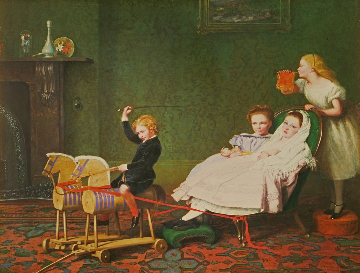 Eine Kutsche zum Ball, 1868 von William III Bromley