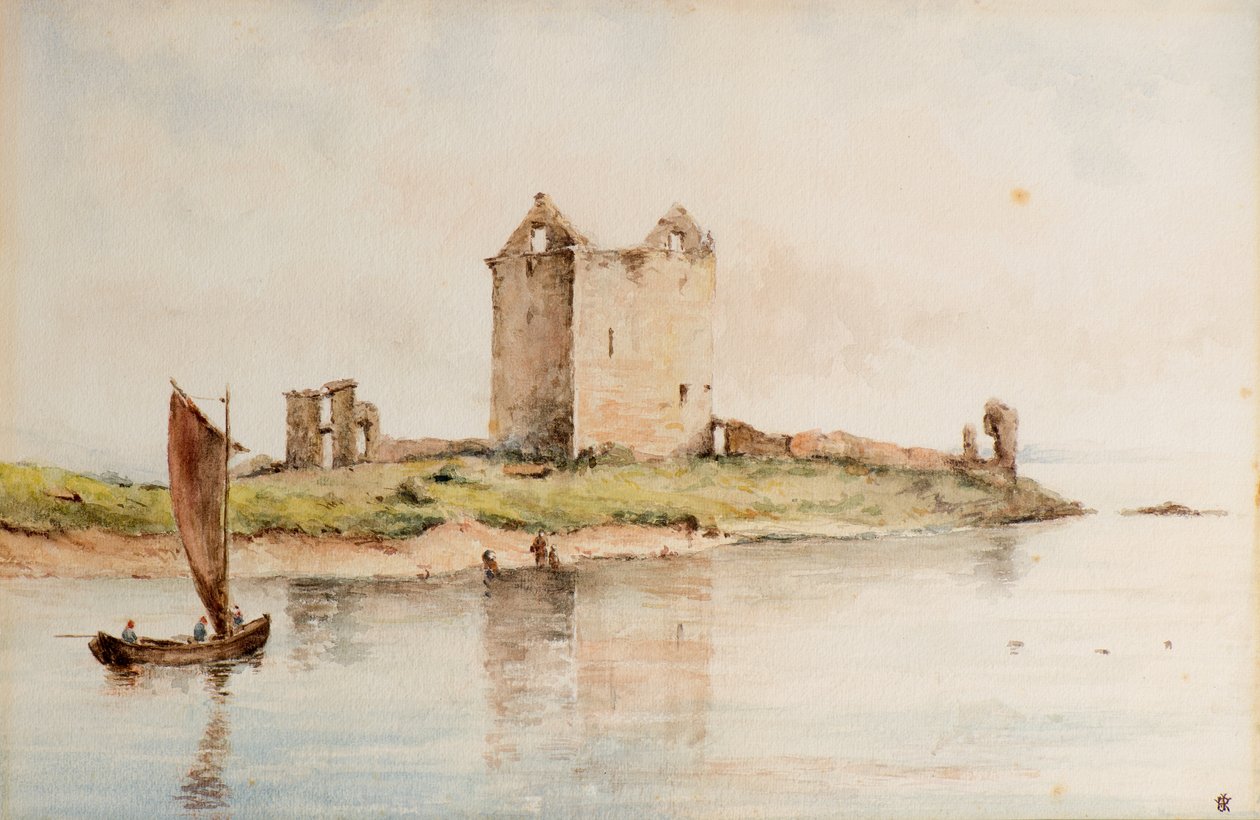 Broughty Castle im Jahr 1850, ca. 1850 von William J. Renny