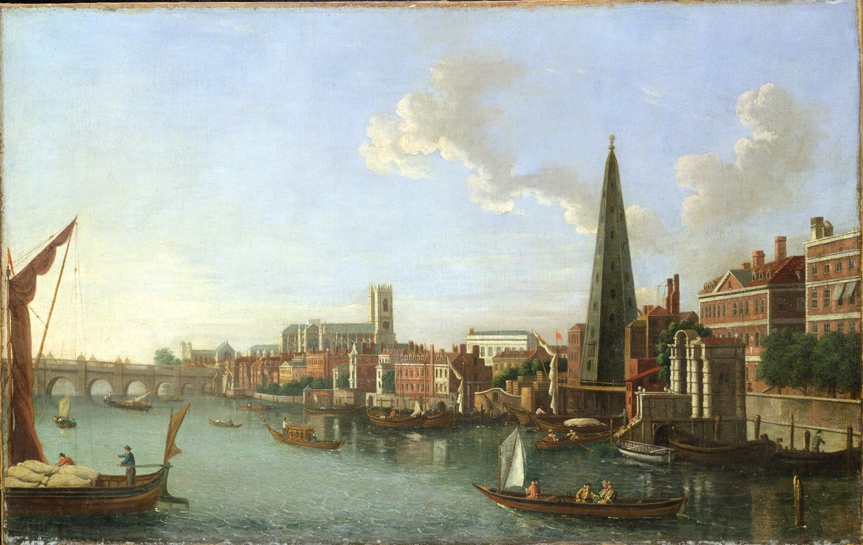 Westminster Bridge (Abend), Mitte 18. Jahrhundert von William James