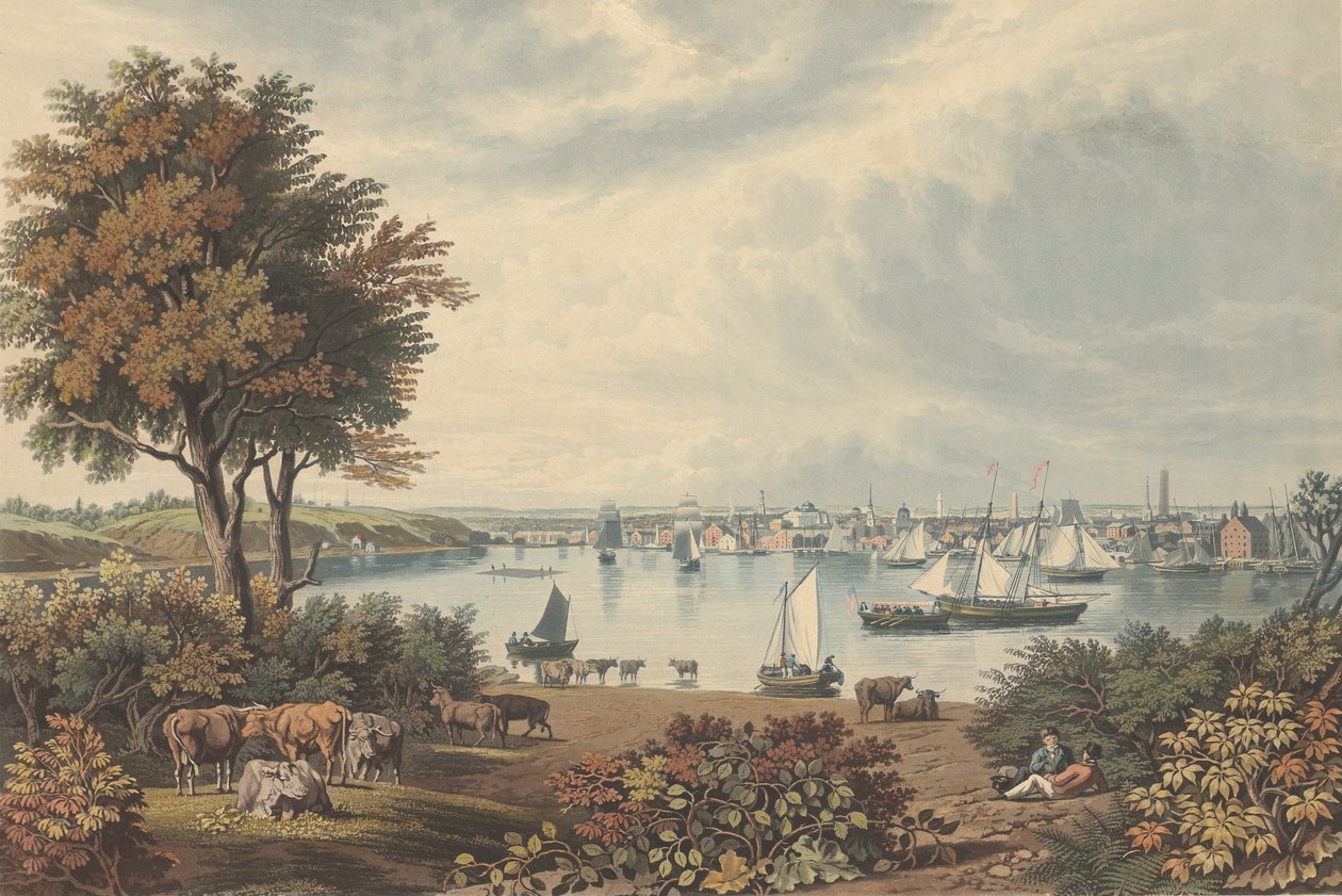Baltimore in der Nähe von Whetstone Point, veröffentlicht 1831 von William James Bennett