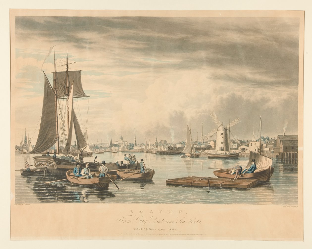 Boston von City Point in der Nähe der Sea Street von William James Bennett