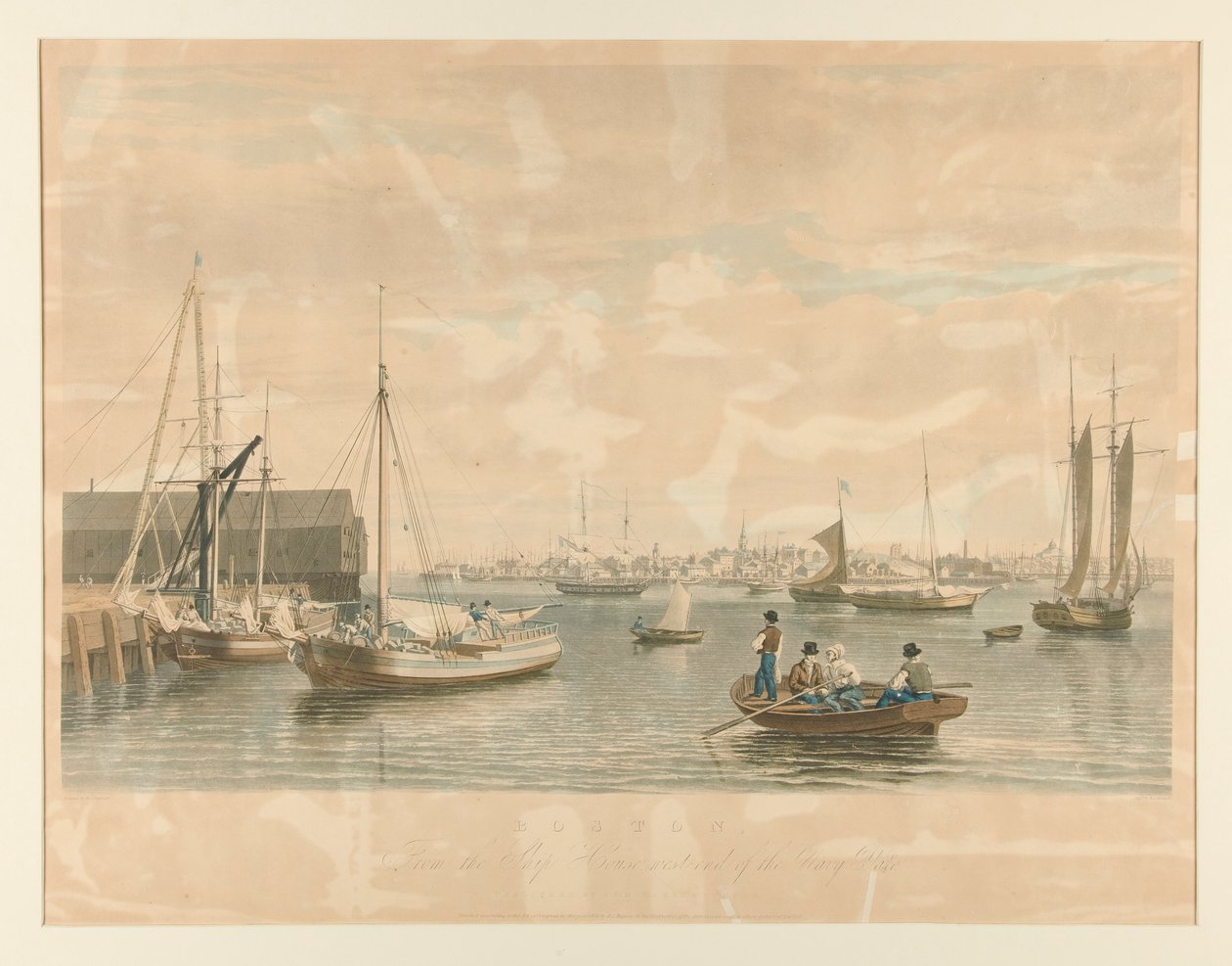 Boston. Vom Schiffshaus, Westende des Marinehofs von William James Bennett