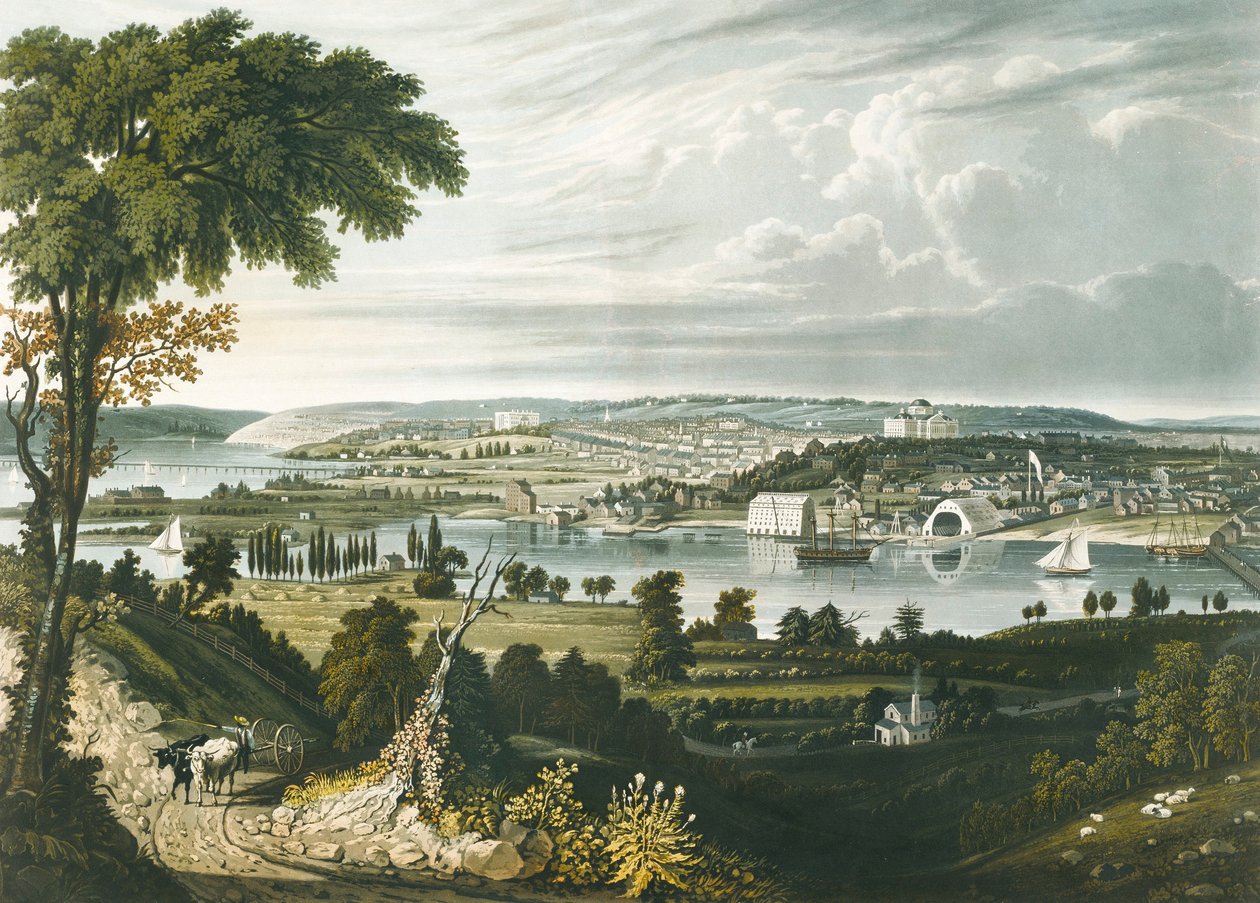 Stadt Washington von jenseits des Marinearsenals von William James Bennett