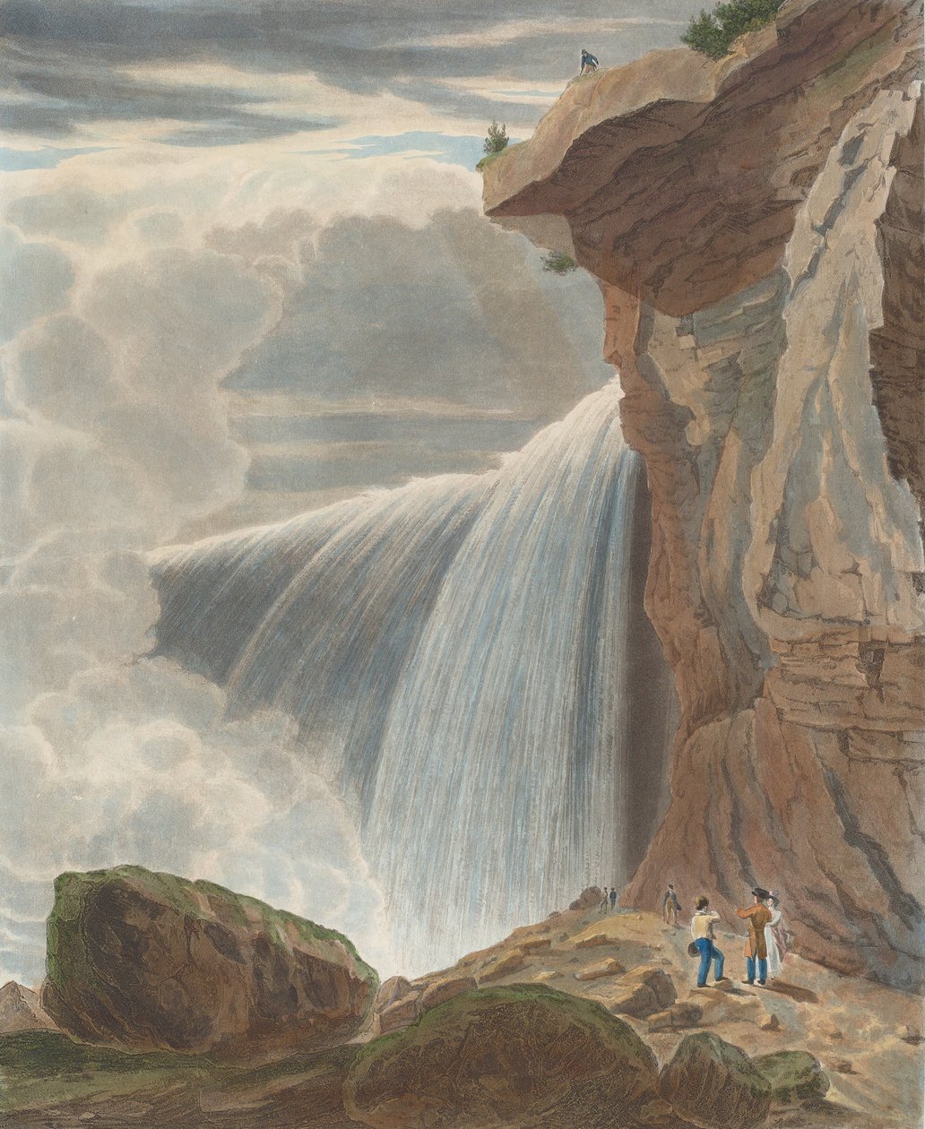 Niagarafälle von unterhalb des Table Rock, 1829 von William James Bennett