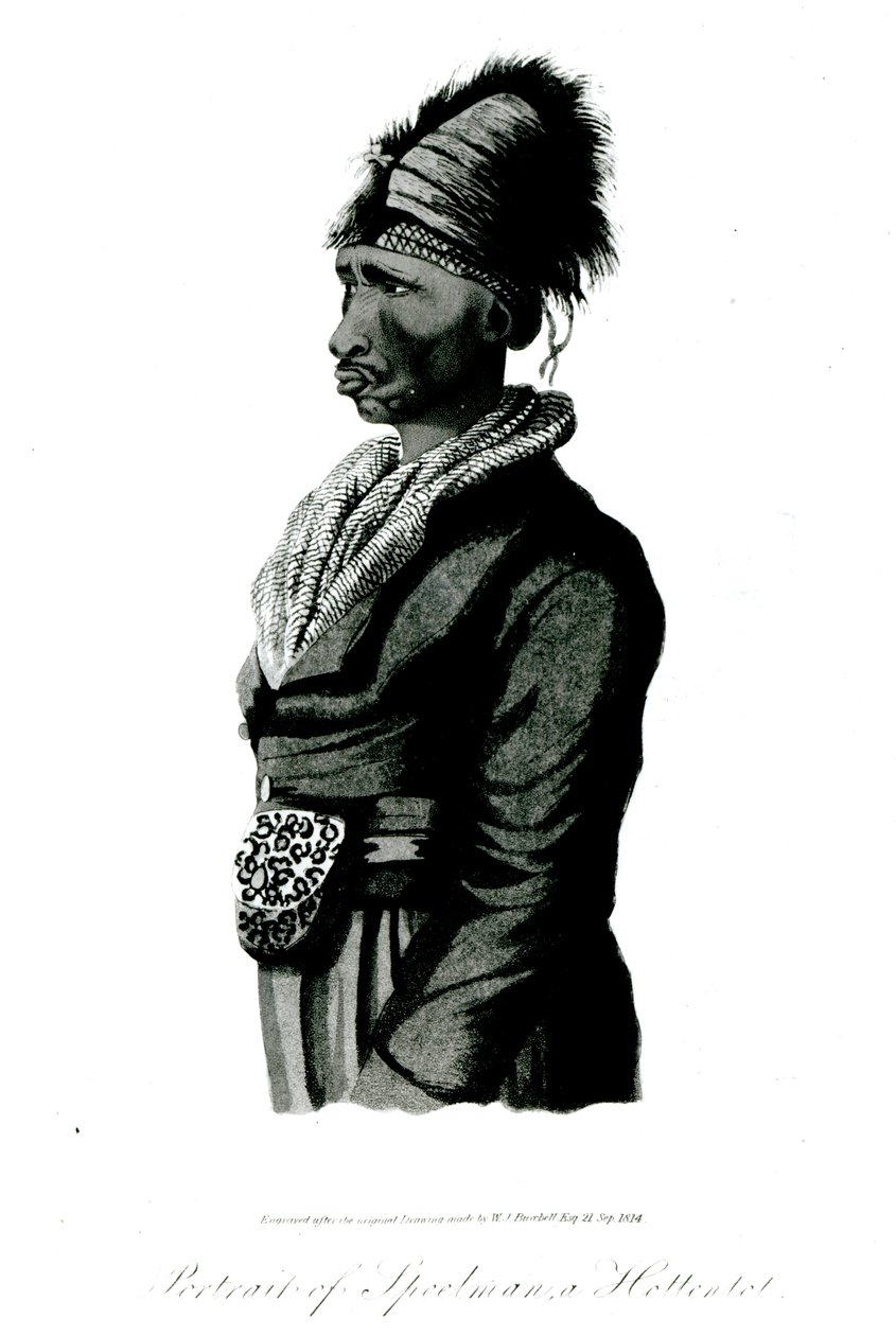 Porträt von Speelman, einem Hottentotten, 1814 von William John Burchell