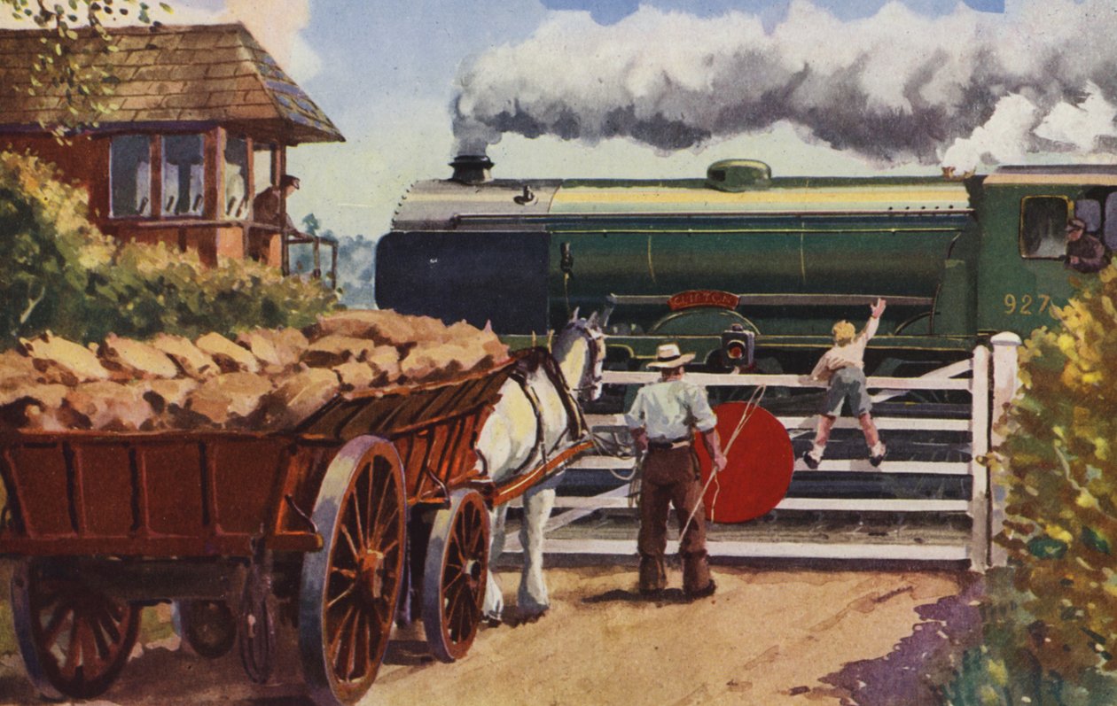 Ein Bahnübergang auf dem Land von William John Patton McDowell