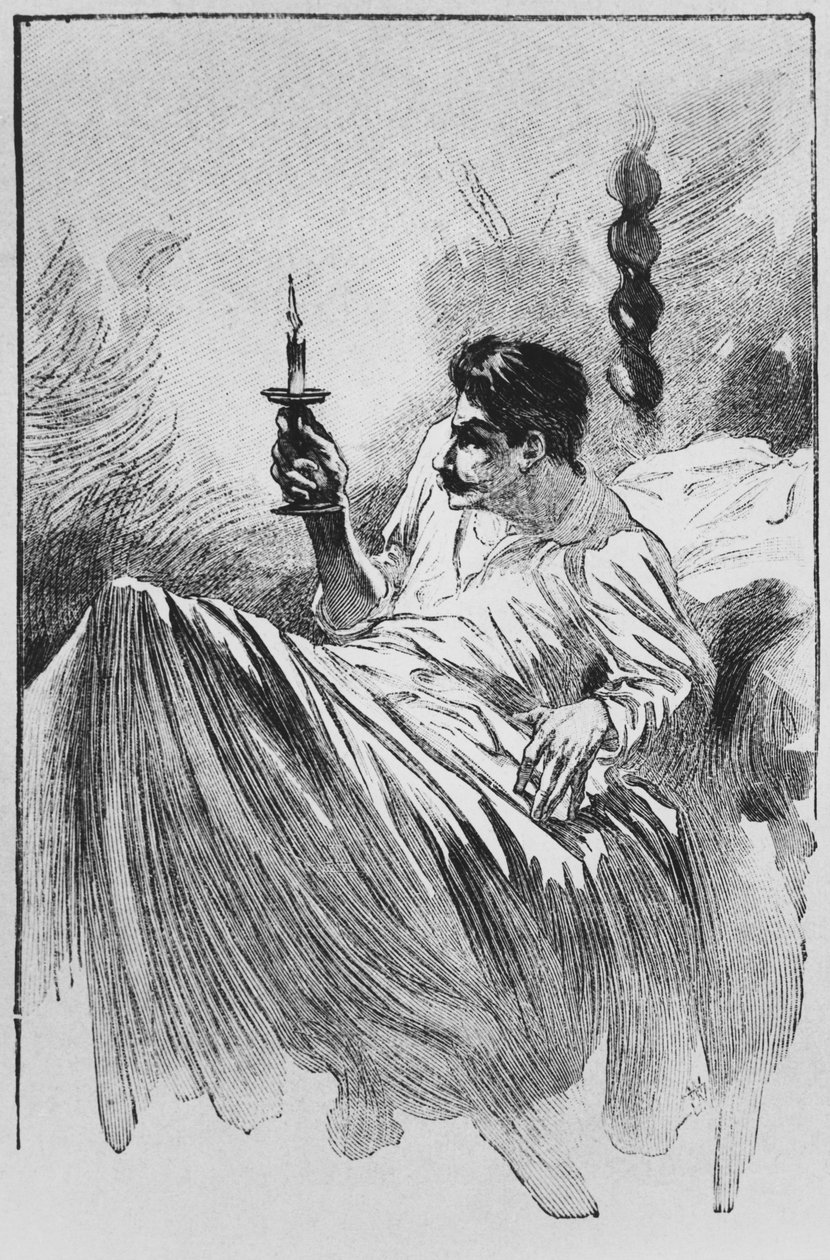 Der Erzähler im Bett, Illustration aus 