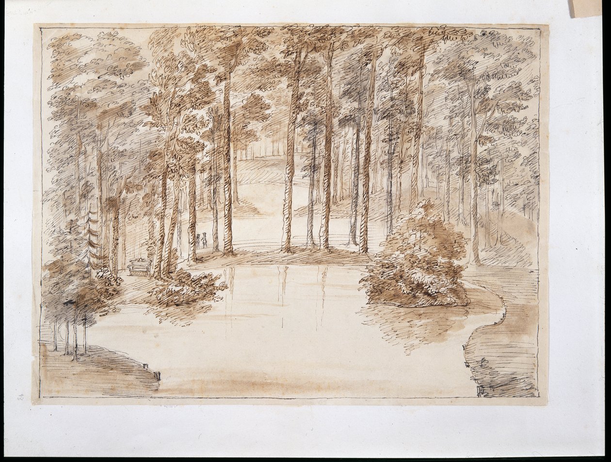 Chiswick, Entwurf für die Gestaltung eines Wasser-Wald-Gartens von William Kent